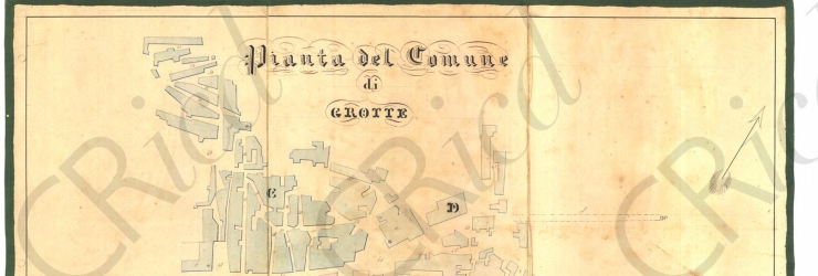 Pianta del Comune di Grotte - Catasto borbonico