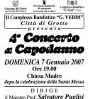 Il Complesso Bandistico "G. Verdi" Città di Grotte presenta il 4° Concerto di Capodanno