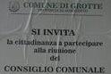 Convocazione del Consiglio Comunale di Grotte (Agrigento)