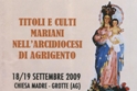 Chiesa: a Grotte il II Convegno Regionale di Mariologia.