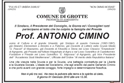 Il Sindaco, l'Amministrazione ed il Consiglio Comunale esprimono le condogliaze per la scomparsa del Prof. Antonio Cimino