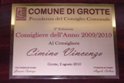 Comune - Assegnato a Vincenzo Cimino il riconoscimento "Consgliere dell'anno".