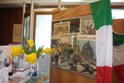 150° anniversario dell'Unità d'Italia; punto celebrativo in farmacia.