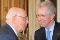 "Al sen. prof. Mario Monti l'incarico di formare un nuovo governo"; discorso del Presidente Napolitano
