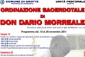 Ordinazione sacerdotale di don Dario Morreale; programma dal 19 al 26 dicembre.