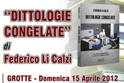 Presentazione del libro "Dittologie congelate", di Federico Li Calzi.