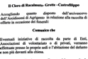 Lettera scritta dal Clero di Racalmuto-Grotte-Castrofilippo, inviata anche alla Curia Arcivescovile di Agrigento
