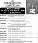 Chiesa Madre: Quindicina della B.V. Maria Assunta in cielo, 01-15 agosto 2006