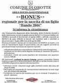 Comune di Grotte (Agrigento): Bonus regionale per la nascita di un figlio