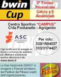 2 torneo di calcio a 5 amatoriale "bwin Cup"