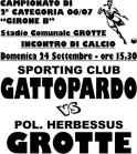 Calcio: Herbessus Grotte contro Gattopardo, domenica 24/09/06