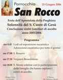 Parrocchia San Rocco: Conclusione anno 2005-2006 dei Centri Familiari di Ascolto