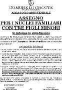 Assegno al nucleo familiare con almeno tre figli minori