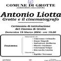 Intitolazione del Cinema di Grotte ad Antonio Liotta